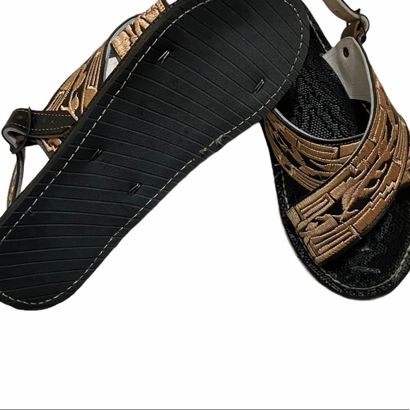 Mexican Huaraches Piteado Sandals Cross Strap Leather Handcrafted Hippie Boho - Picture 5 of 6